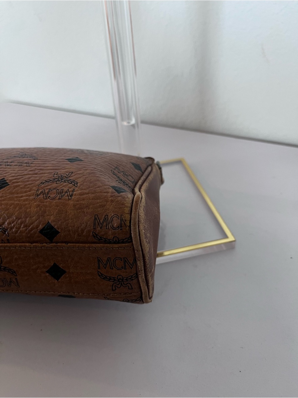 MCM CHAIN WITH LEATHER SHOULDER BAG. - Picture 13 of 15